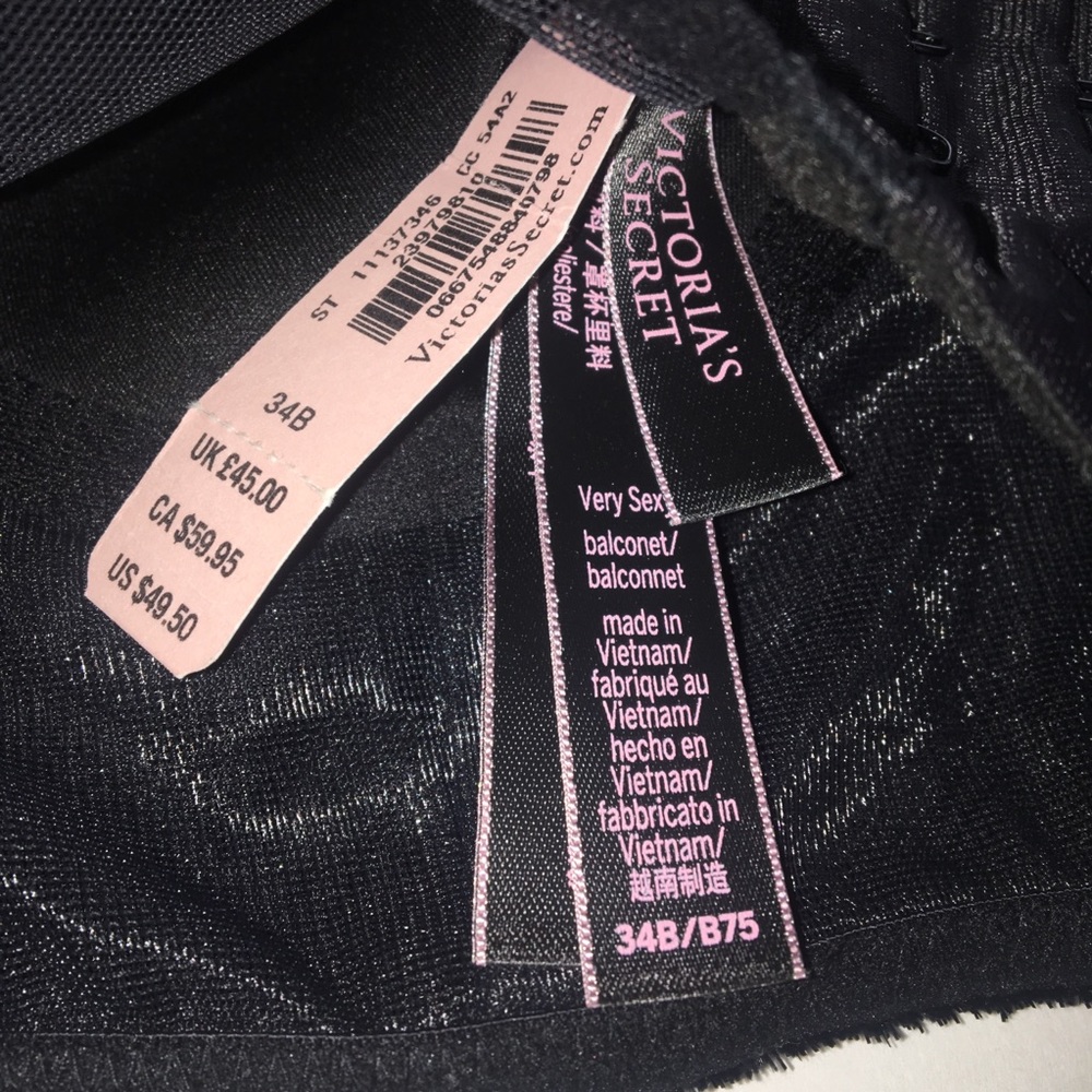 NWT Victoria’s Secret Black Bra - Picture 6 of 6
